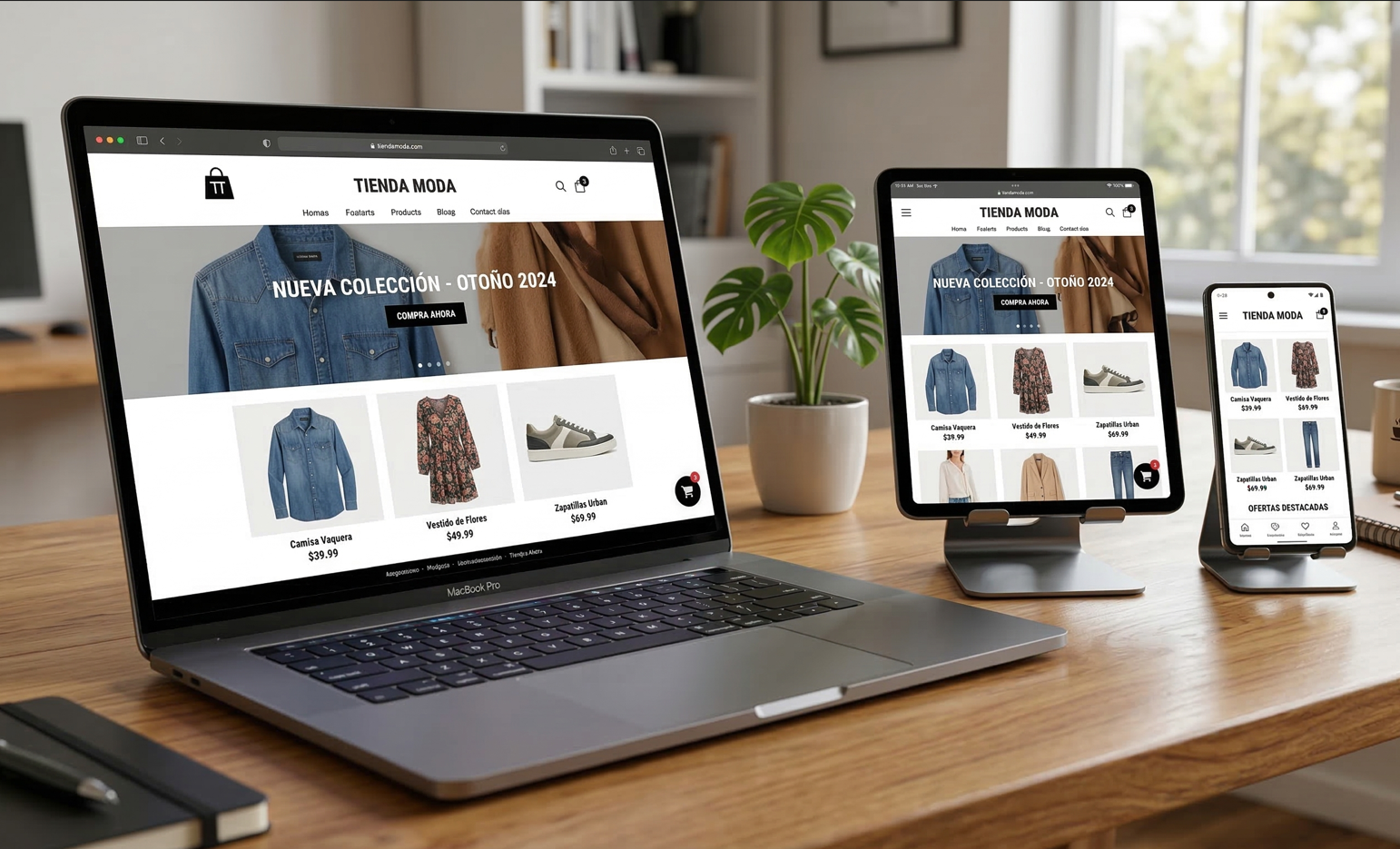 Vista previa de tienda online